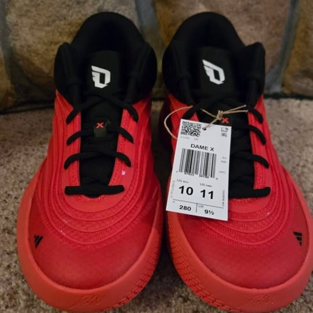 NEW in Box Adidas Dame X Dolla Red Size 10